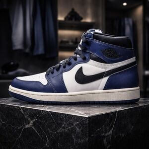 Air Jordan’s Retro 1 OG’s Nike Blue and white High-Top Sneakers Men’s Size 7.5